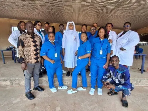 Medical team supporting the vision program in Nkpor, Nigeria