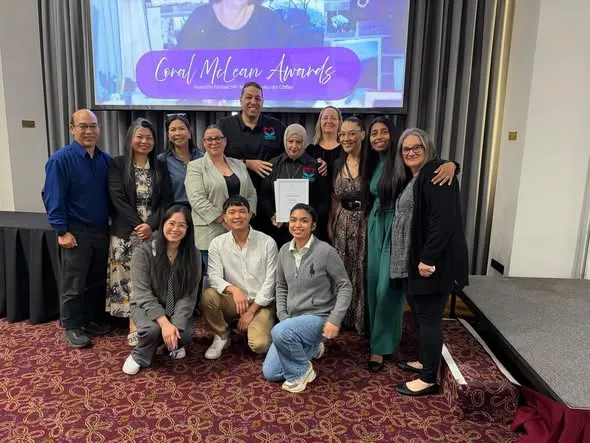 Mirna with family and friends at the Coral McLean Awards