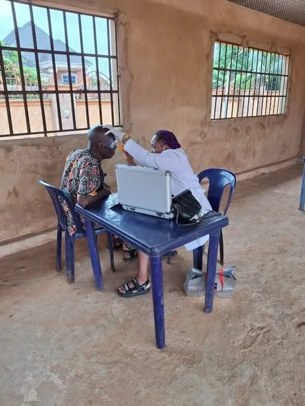 Eye test in Nkpor, Nigeria