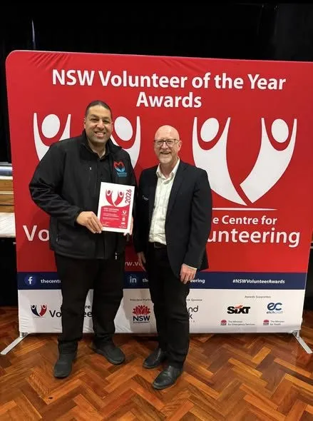 At the NSW Volunteer of the Year Awards